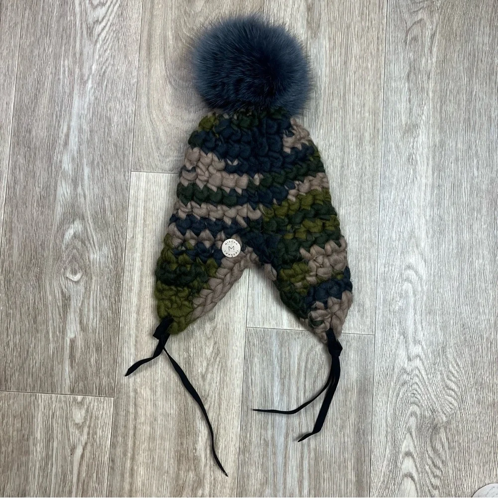 mischa lampert beanie - camo/forest Pom Pom kids